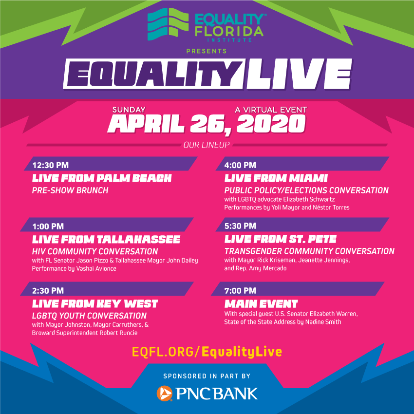 equalityfl's tweet photo. We're kicking-off Equality LIVE with a pre-show brunch in Palm Beach in less than 5 minutes! Head over to https://t.co/eEm6qR2fkS to watch! #eqfl #lgbtq https://t.co/NvHJsO64gt