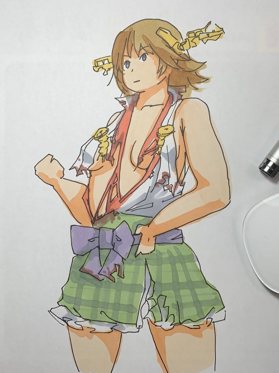 比叡(艦これ) 「描いてみたら強そうなの描けた 」|ひじからのイラスト