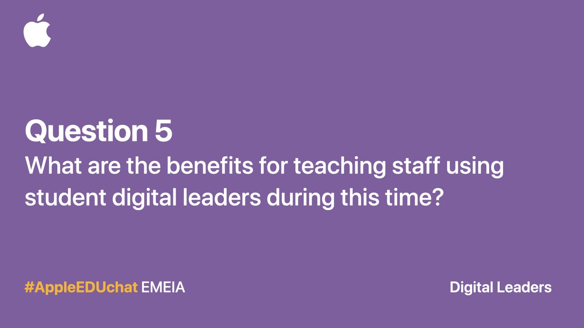 And on to Question 5….. what are the benefits for teachers?
A5  #AppleEDUchat #digitalleaders #remotelearning