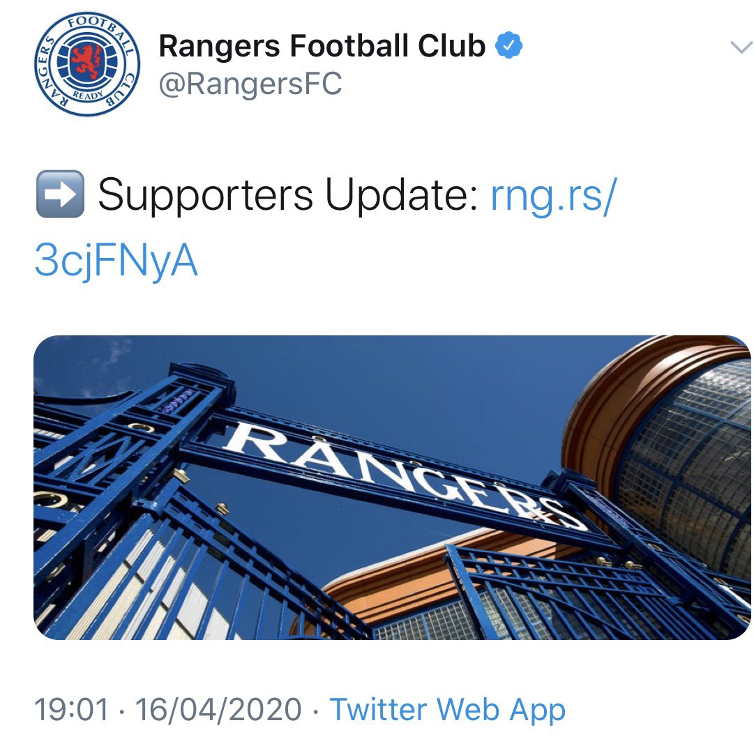 Oldfirmfacts1's tweet photo. Please remember to join in the 8pm clap for our Rangers statement heroes who are working tirelessly during lockdown

👏👏👏 https://t.co/dCpQokEge9