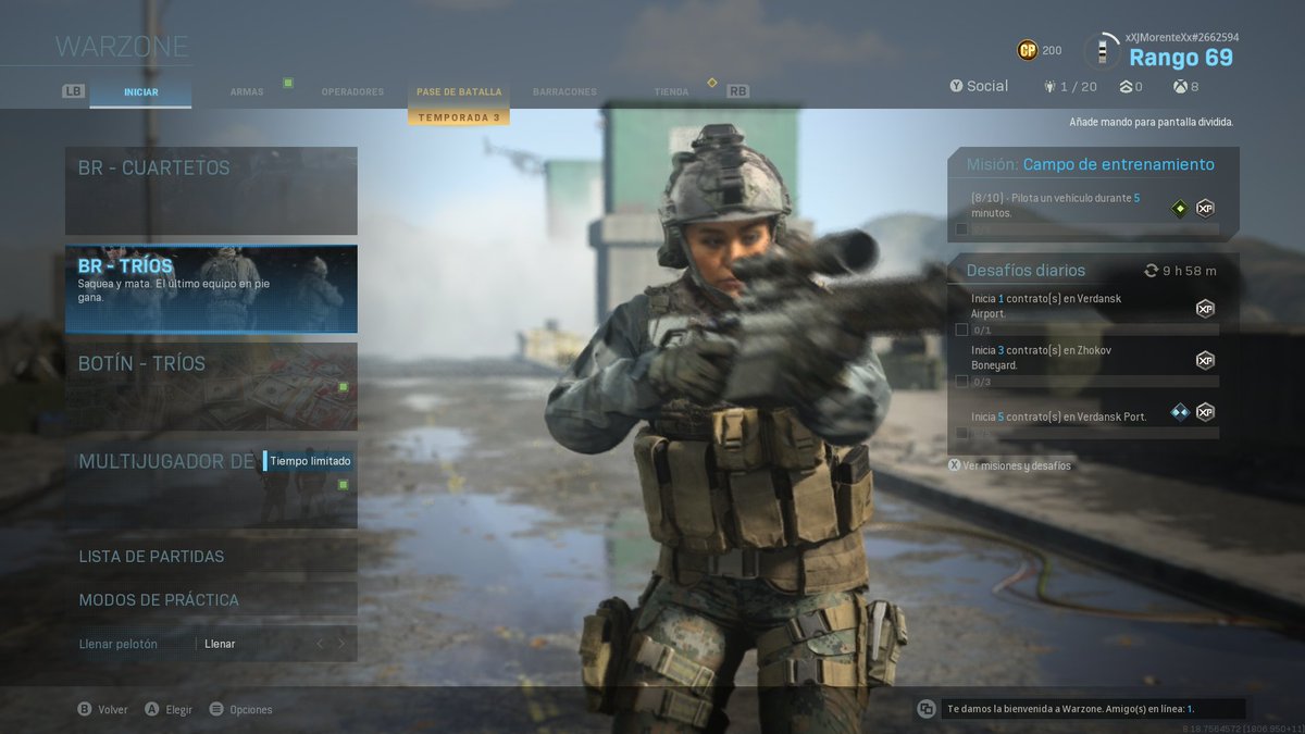 JMorenteXbox's tweet photo. Vamos a darle un ratito a WarZone, venga vamos a manquear #CallofDutyModernWarfare #XboxShare https://t.co/izwsl6Q0dg