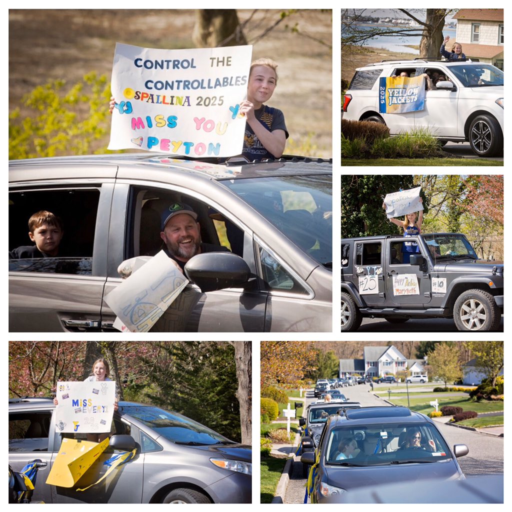 LIYELLOWJACKETS's tweet photo. The YJ2025 @JoeSpallina Birthday parade!! Amazing team and families supporting their coach during lockdown!! ❤️🐝#YJStrong #Family #WeAreInThisTogether #COVID19SUCKS https://t.co/eeR6M5Jwcc
