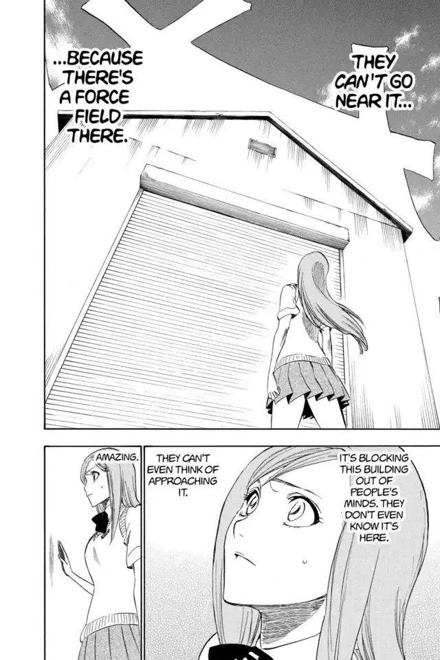 Orihime& #39;s Reiatsu sensing is very impressive as she was able to detect and locate Ichigo& #39;s Reiatsu to his location despite Ichigo being in Hachi& #39;s Force Field. His Force Field is undetectable to Shinigami and even Aizen couldn& #39;t even find it despite searching for nearly a century