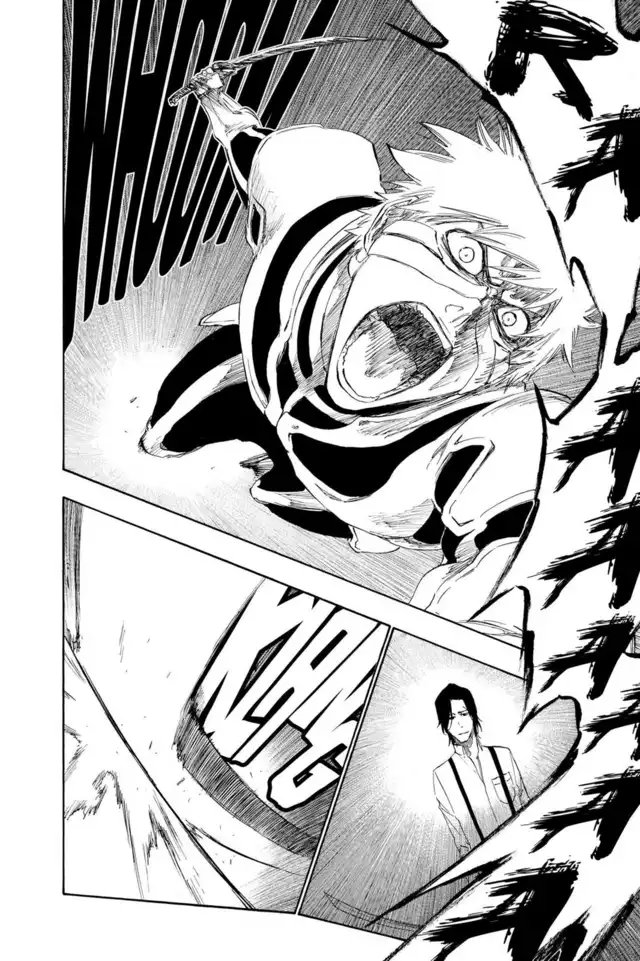 Santen Kesshun/Speed/Reactions:Reacts and throws up a Santen Kesshun to stop Fullbring Ichigo& #39;s blitz on Tsukishima.