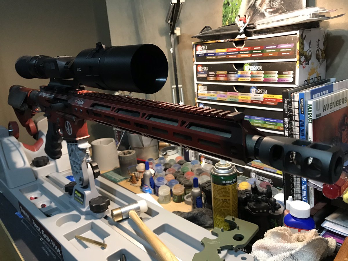 TheGungasm's tweet photo. Check out our new Bear Creek Arsenal .50ae side charging Deadpool AR, complete with a night vision scope from ATN. #BCAproductspotlight #getfeatured #BCAbuildsaturday #BCAcustomer #Marvel #marvelcomics #MarvelStudios #RyanReynolds #ATN https://t.co/HjWZMP1WWj