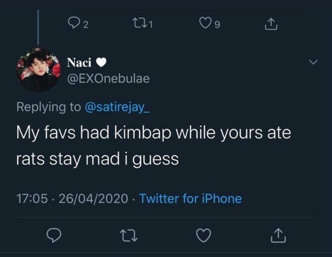 Armys report and block @/EXOnebulae pls. This account has been gone for a while and now they're back to defame BTS, start fanwars and spread lies. They have 15K+ followers so we need to mass report them.  https://twitter.com/EXOnebulae?s=09 