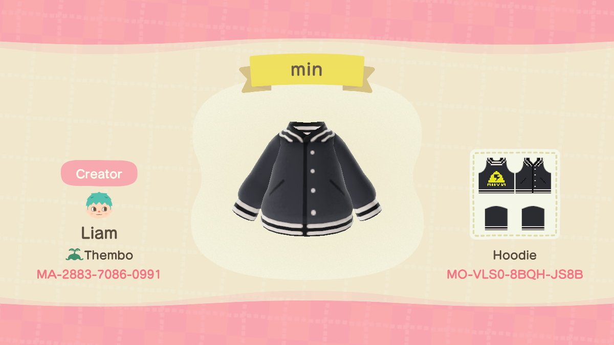 Leembeanz's tweet photo. made min-seo's jacket in ACNH! #butterflysoup #ACNHDesigns https://t.co/r2A3GGmP7J