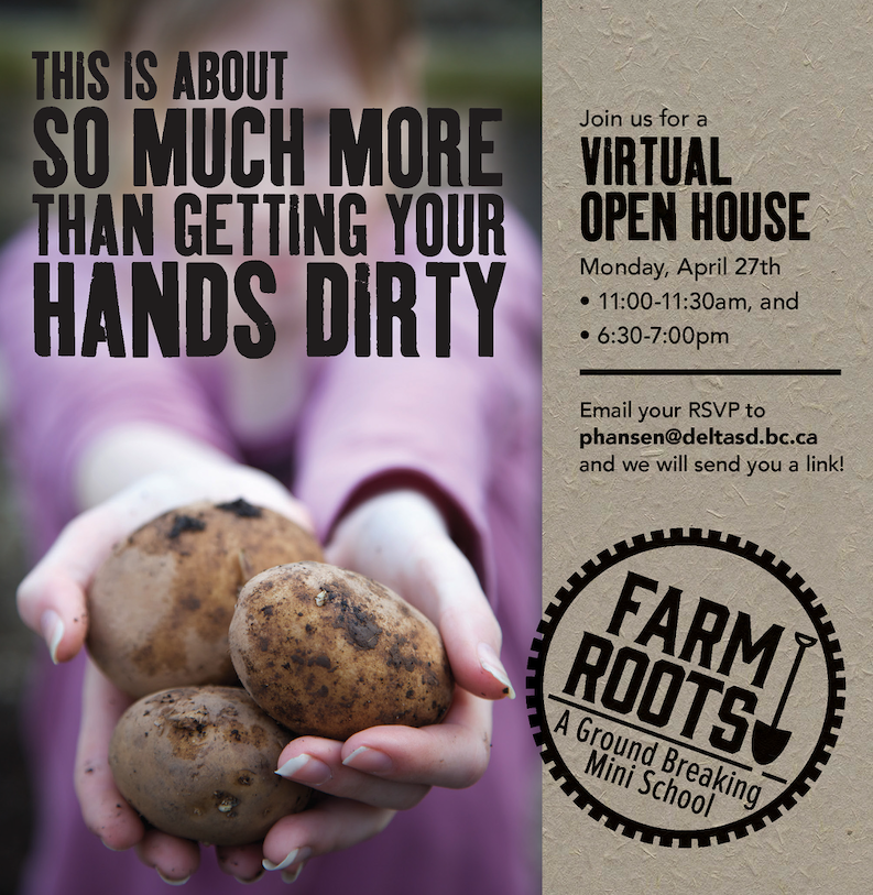 DeltaSchoolDistrict (@deltasd37) on Twitter photo Don't forget to join us tomorrow for the Farm Roots Mini School Virtual Open House. This is a 'ground breaking' program for grades 10-12. Please email Phansen@deltasd.bc.ca to RSVP for either the 11am or 6:30pm session. #sd37 deltasd.bc.ca/news-events/ne… Don't forget to join us tomorrow for the Farm Roots Mini School Virtual Open House. This is a 'ground breaking' program for grades 10-12. Please email Phansen@deltasd.bc.ca to RSVP for either the 11am or 6:30pm session. #sd37 deltasd.bc.ca/news-events/ne…
