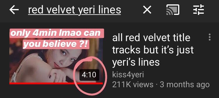 should we start talking about yeri’s lines, screentime and center time? should we? reminder : yeri is part of the dance line and is an amazing vocalist and rapper but she barely gets any lines and center time. she can’t show all of her potential with 7-10s of lines.