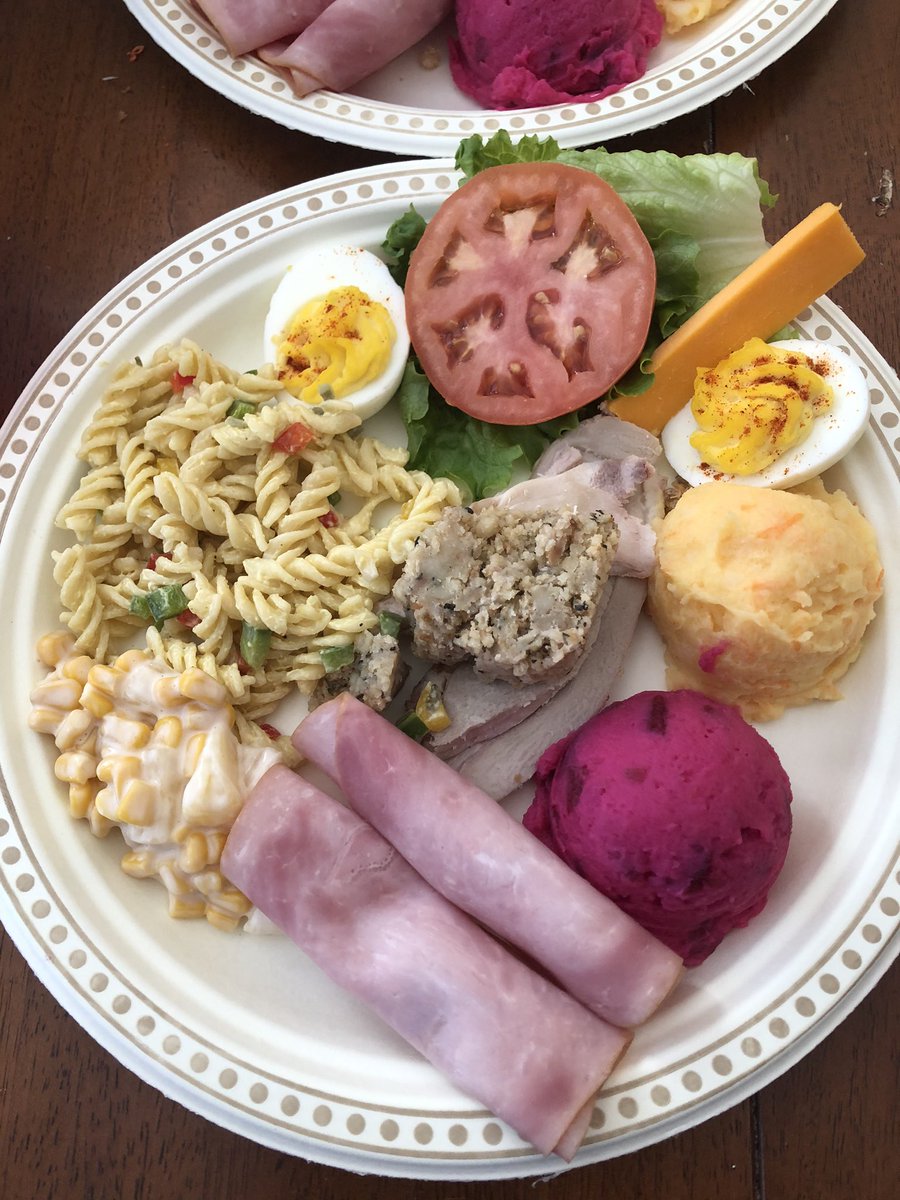 emhartNL's tweet photo. I made a cold plate for supper on this beautiful and sunny Sunday. Ended the meal on a high note with a piece of homemade pineapple carrot cake with cream cheese icing and a cup of tea. #CovidCooking #TurkeyTea #PhysicalDistancingDay42 #StayHomeStaySafeSaveLives @id_dwayne https://t.co/jRN9hAH5v5