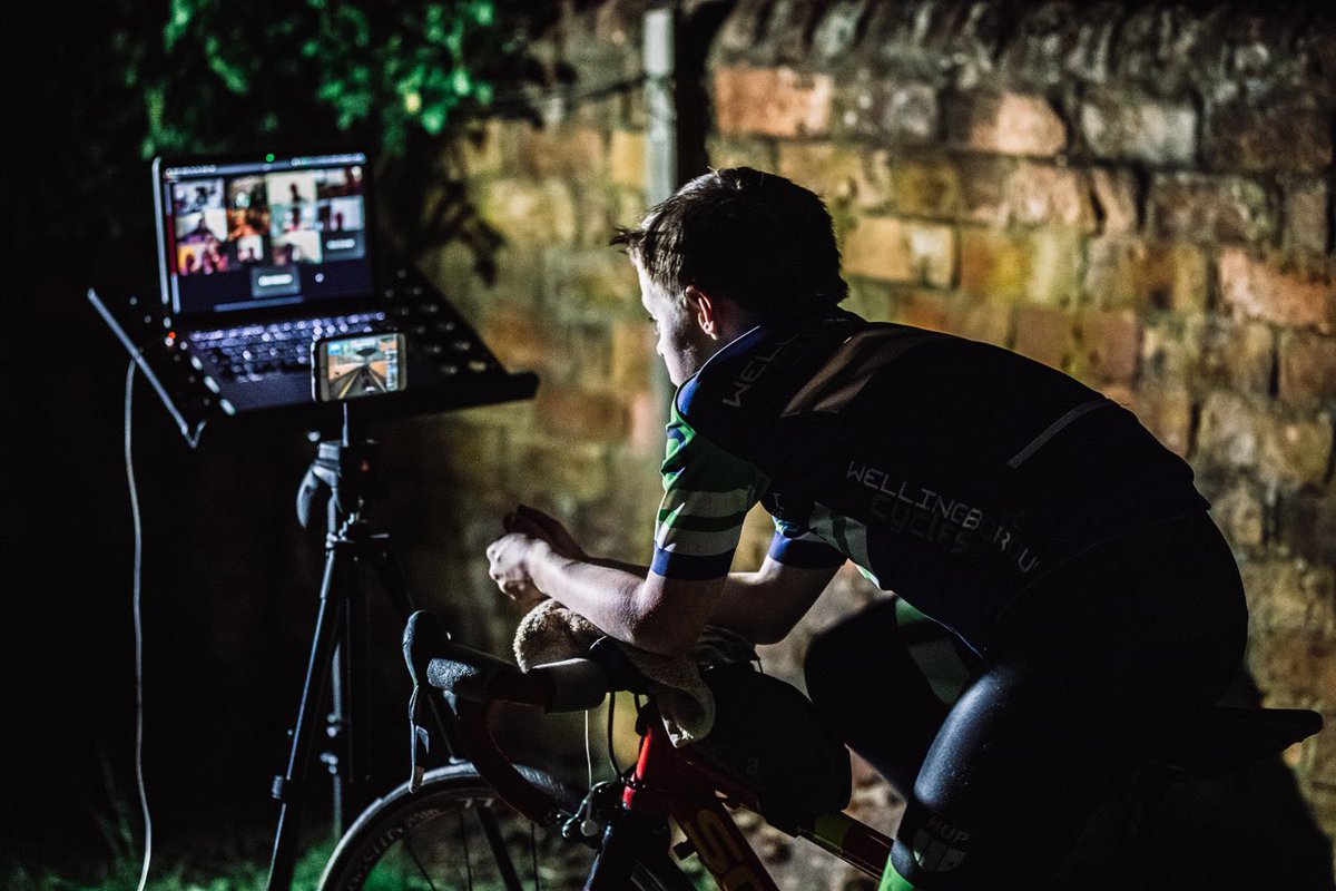 FamilyByCycle's tweet photo. @cyclingweekly Not all cycling disciplines are under BC, of course(!) but everyone certainly seems to be on Zwift right now. It’s great that @GoZwift have included generous provision for kids like @thomas_ivor in their business model. #GoHomeGoBig #AW1D #400km https://t.co/c3gUwU45k1