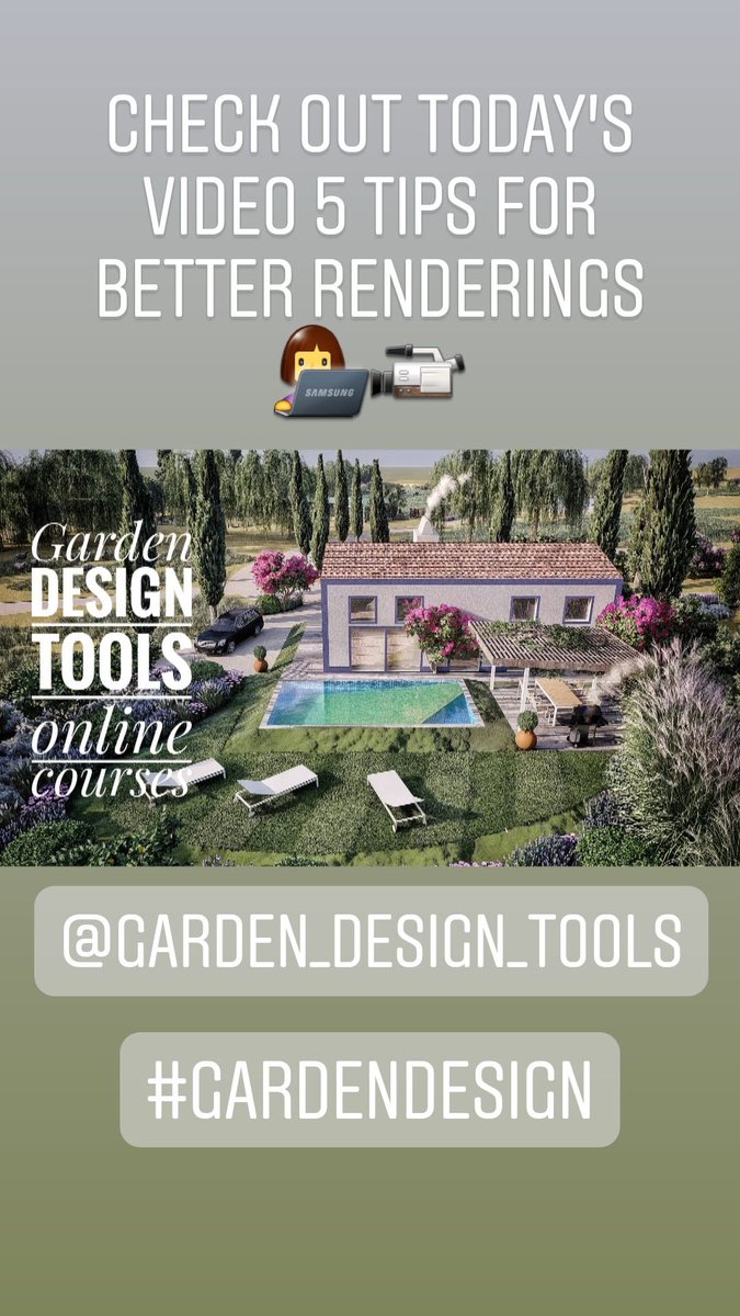 gardenprodesign's tweet photo. Online courses in SketchUp, Twinmotion and Lumion Pro
Learn how to create amazing renderings and animations for your garden design projects.
https://t.co/eUURs5WJOm
#gardendesign #gardendesigntools #projects #3d #rendering #onlinecourse #gardendesign3d #landscaping3d https://t.co/4k6nzHu2n7