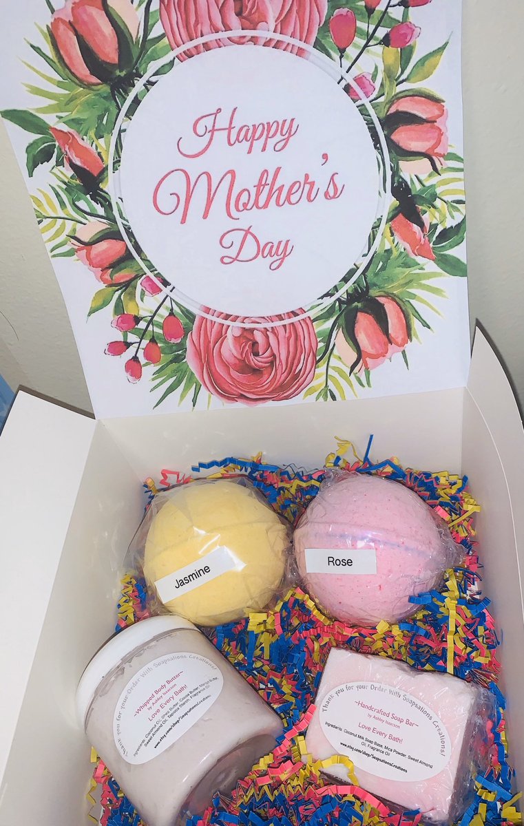 SoapSations's tweet photo. In my #etsy shop: Mother’s Day/Springtime Gift Box #spaessentials #mothersdaygift #treatyoself #giftsforher #springtime #giftbox #retweet #share #sale #etsy #etsyshop #etsygifts #etsyfinds #mothersday #handmade #allnatural #bathandbody https://t.co/qnNlsBumkB https://t.co/es3nXFd1sH