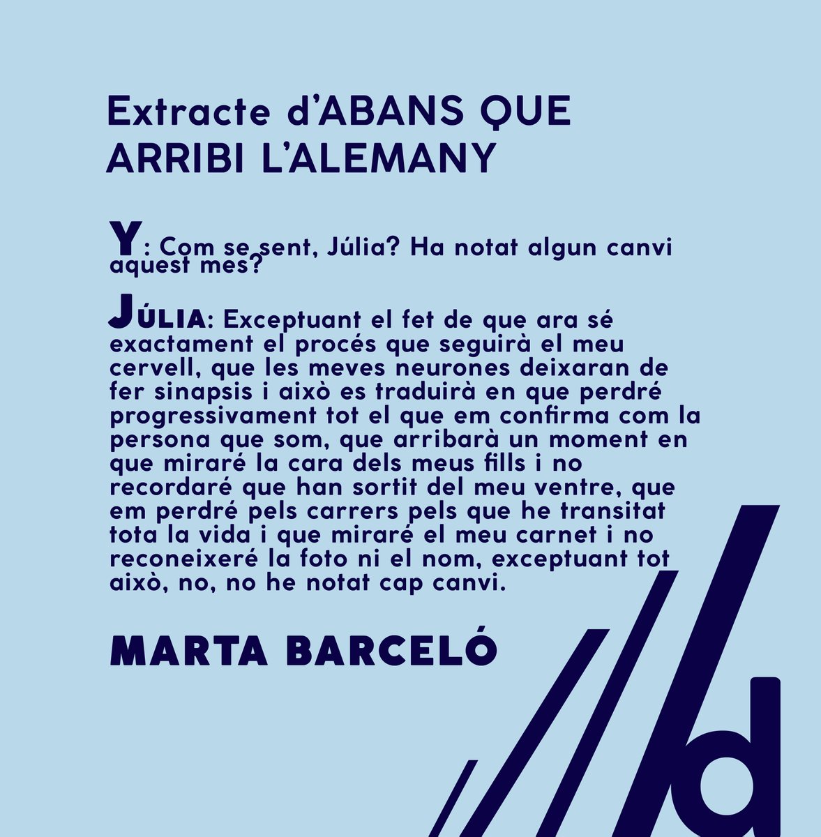 ADIBdrama's tweet photo. #AbansQueArribilAlemany és el text de Marta Barceló Femenías amb e el que va guanyar el #TorneigdeDramatúrgiaBalear. 📚La peça va ser editada per #DocumentBalear per la col·lecció Magatzem Can Toni. https://t.co/BbrloUkRYq