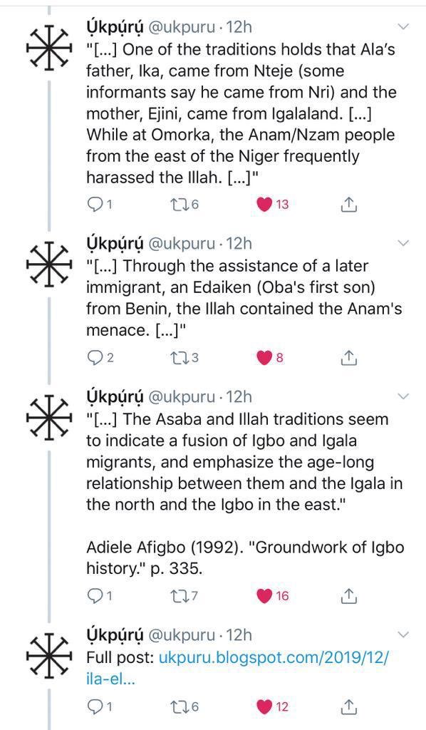 Our other brother is Olosi (Edo State), Anaku and Nzam. Nzam still speaks Igala. Prof Isichei and Afigbo have done a through work on our history (see excerpts from Afigbo below) If I speak Anam, you’ll be hard put to understand it. We’re all very proud to be Igbos