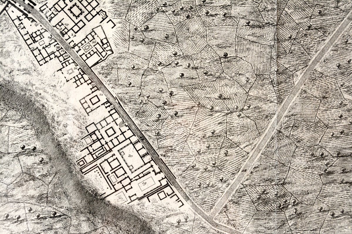 While excavation of  #Pompeii was in its infancy plans of the city were being made and I love that they are barely identifiable as being the ancient city we see today.Lapatie 1776Piranesi 1792 (detail) La Vega 1800 #cartography for  @_MiBACT  #viaggioinitalia