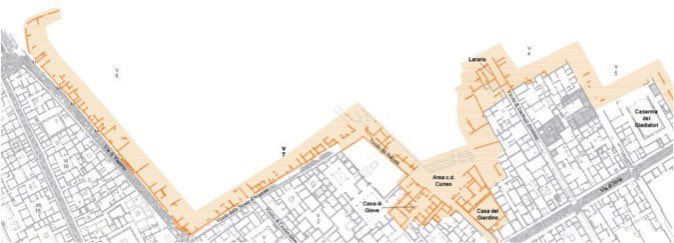 Most recently, the familiar plan of Pompeii has been altered slightly by the excavations in Region V in the north of the city and in the south of the city outside the Stabian Gate. @pompeii_sites overall plan 2019 Region V 2019  #cartography for  @_MiBACT  #viaggioinitalia