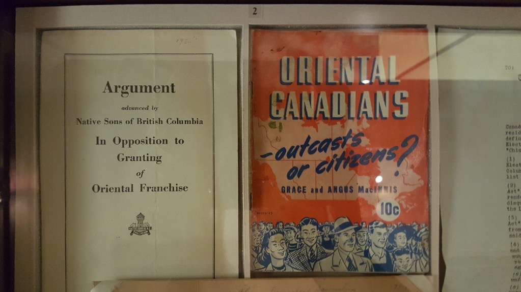 But with Canada’s Exclusion Act in place, Foon Hay and their children were separated from Jack for decades. Meanwhile in Canada, an "outcasts or citizens?" debate raged over Asian Canadians (eg. took this pic of a 1943 pamphlet at the Chung collection at  @ubclibrary)