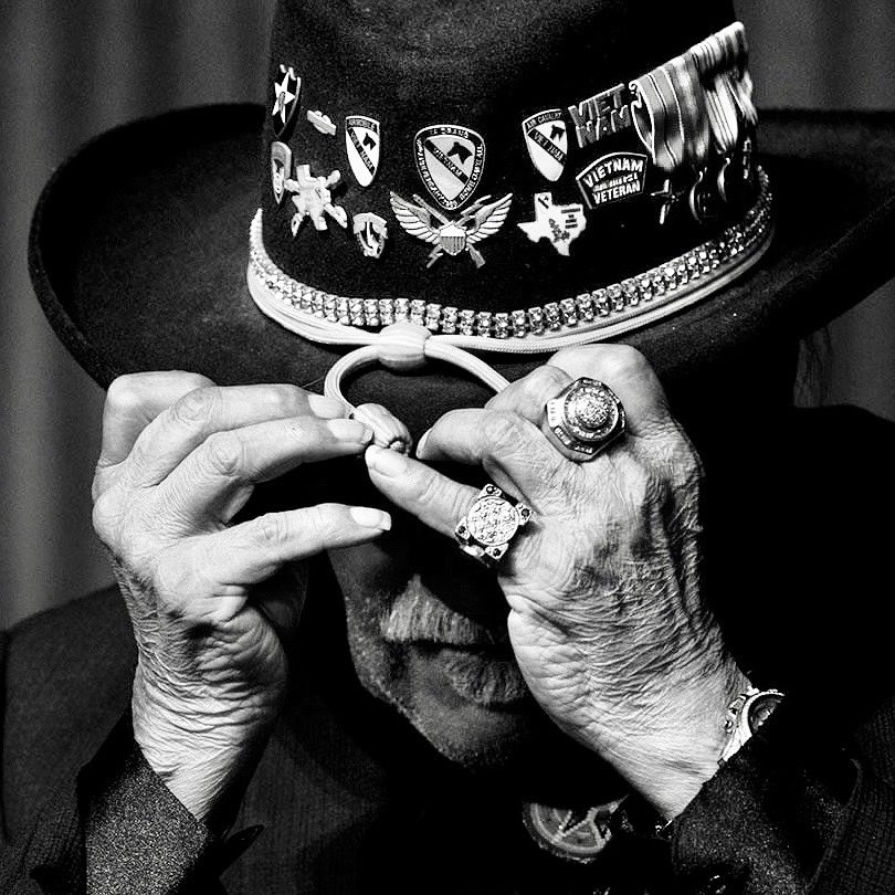 kennerly's tweet photo. This week is the 45th Anniversary of the end of the #VietnamWar. I took this photo of veteran Vince Cantu at the #VietnamWarSummit at the #lbjlibrary in 2016. This week the #coronavirus will have killed more Americans than the VN War. #centerforcreativephotography https://t.co/lIOJdGmSjP