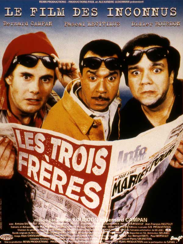 23-Les Trois Frères.Ce film possède des moments extrêmement hilarants, après tout c'est le premier film avec Les Inconnus. Les moments tristes sont très bien gérés aussi. Pourtant, je ne sais pas pourquoi, mais j'ai pas des masses accroché./5