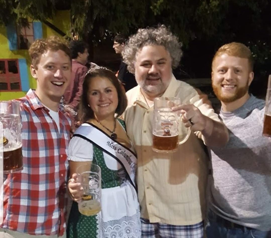 NDot1285's tweet photo. In honor of @Gertschlife joining the twitter game, I present this wonderful Columbus Oktoberfest photo from a few years back #Prost @Logan_Jay23 #ChefEdgar #HollowLegBoys https://t.co/Fjhe958CcF