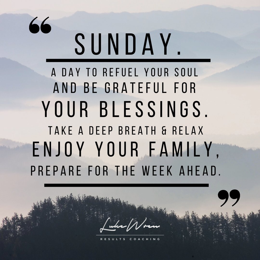 Luke Wren on X: It's Sunday. Take it slow and give your soul a chance to  catch up with your body. 𝗥𝗲𝘀𝗲𝘁, 𝗿𝗲𝗰𝗵𝗮𝗿𝗴𝗲, 𝗿𝗲𝗳𝘂𝗲𝗹 &  𝗿𝗲𝘀𝘁 𝘀𝗼 𝘆𝗼𝘂 𝗰𝗮𝗻 𝗴𝗶𝘃𝗲 𝗠𝗼𝗻𝗱𝗮𝘆 𝘆𝗼𝘂𝗿