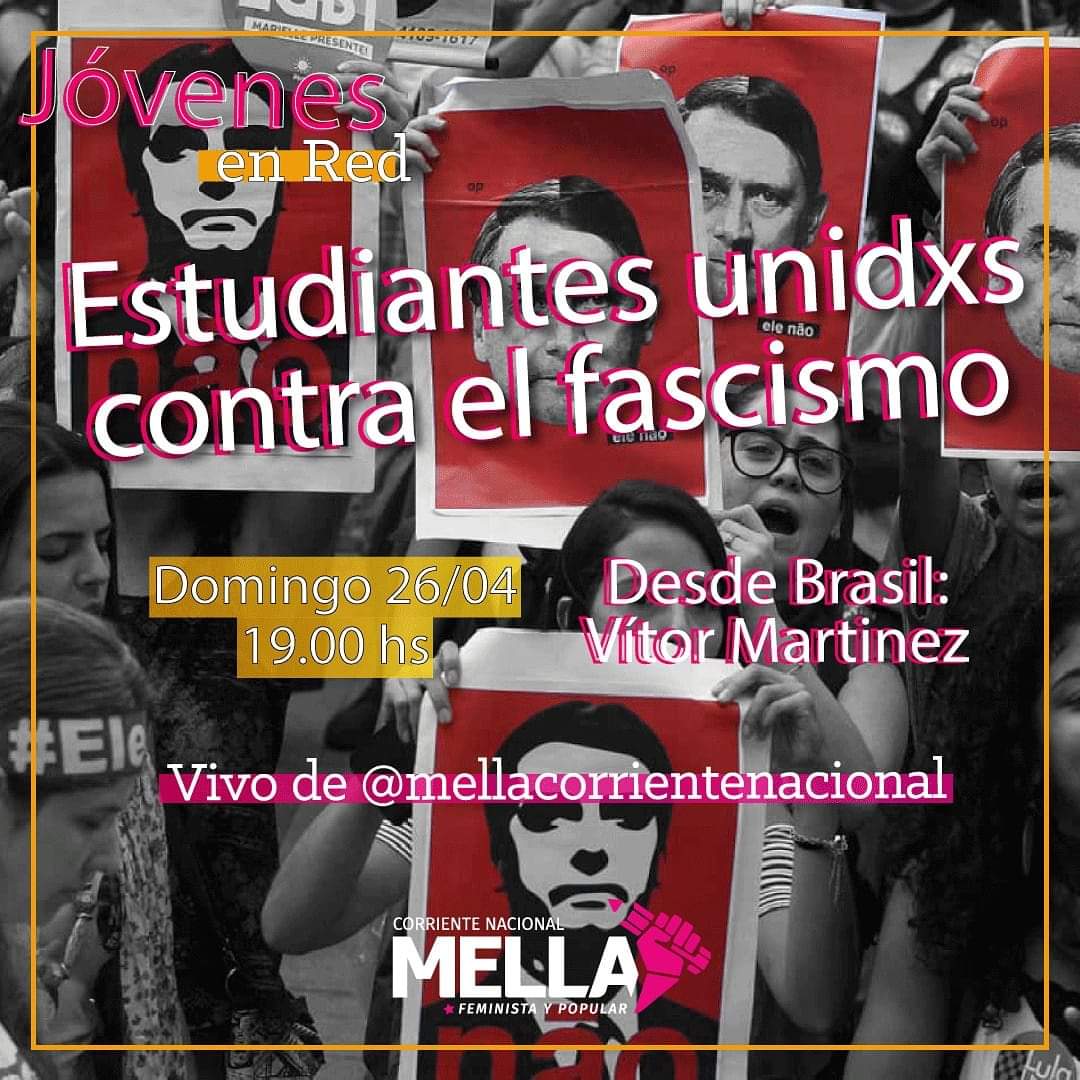 lamariategui's tweet photo. 5° ENCUENTRO DE JÓVENES EN RED

HOY continuamos con los debate internacionales. En esta ocasión charlaremos con @bolchevitor,militante de @levantedajuventude, que desde Brasil nos comentara sobre las problemáticas que se viven tras las políticas adoptadas x bJair Bolsonaro. https://t.co/XdLYkSS7LS