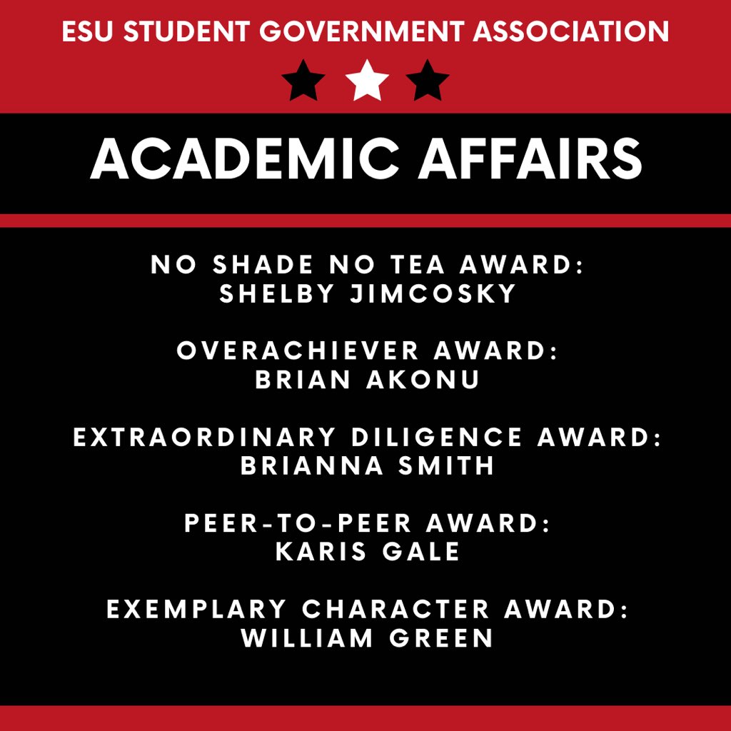 ESU Student Government Association tweet media