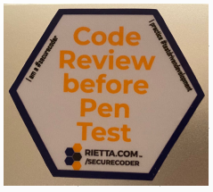 frankrietta's tweet image. I have Code Review Before Pen Test stickers! Anyone watching #HellaConf who wants 1 or 2 of these should DM me a US or Canada mailing address and I&apos;ll send you some! #securecoder #testdrivendevelopment
