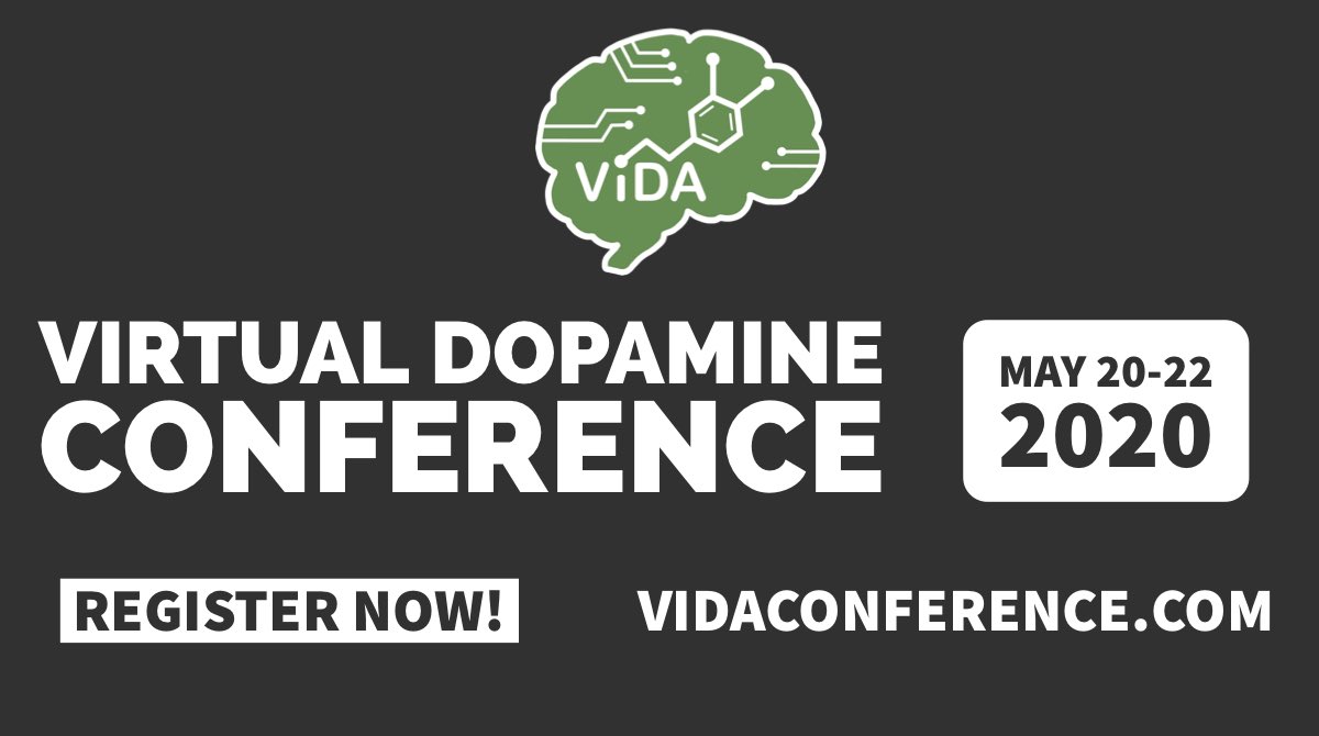 We are excited to announce a virtual conference on dopamine research happening May 20-22! 

We have a great lineup of invited speakers and are accepting abstract submissions for talks and posters until May 8th.

Register and spread the word!
vidaconference.com