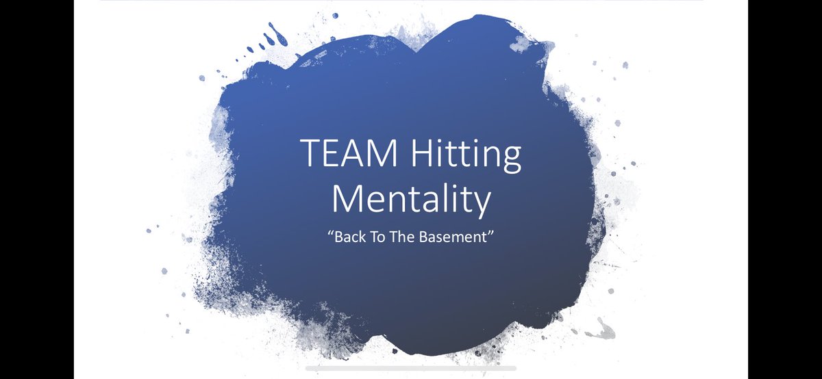 A PowerPoint I presented to our guys of  @W_OwlsBaseball during a rainy afternoon. Hope y’all enjoy. A thread:Back to the basement = Simplify