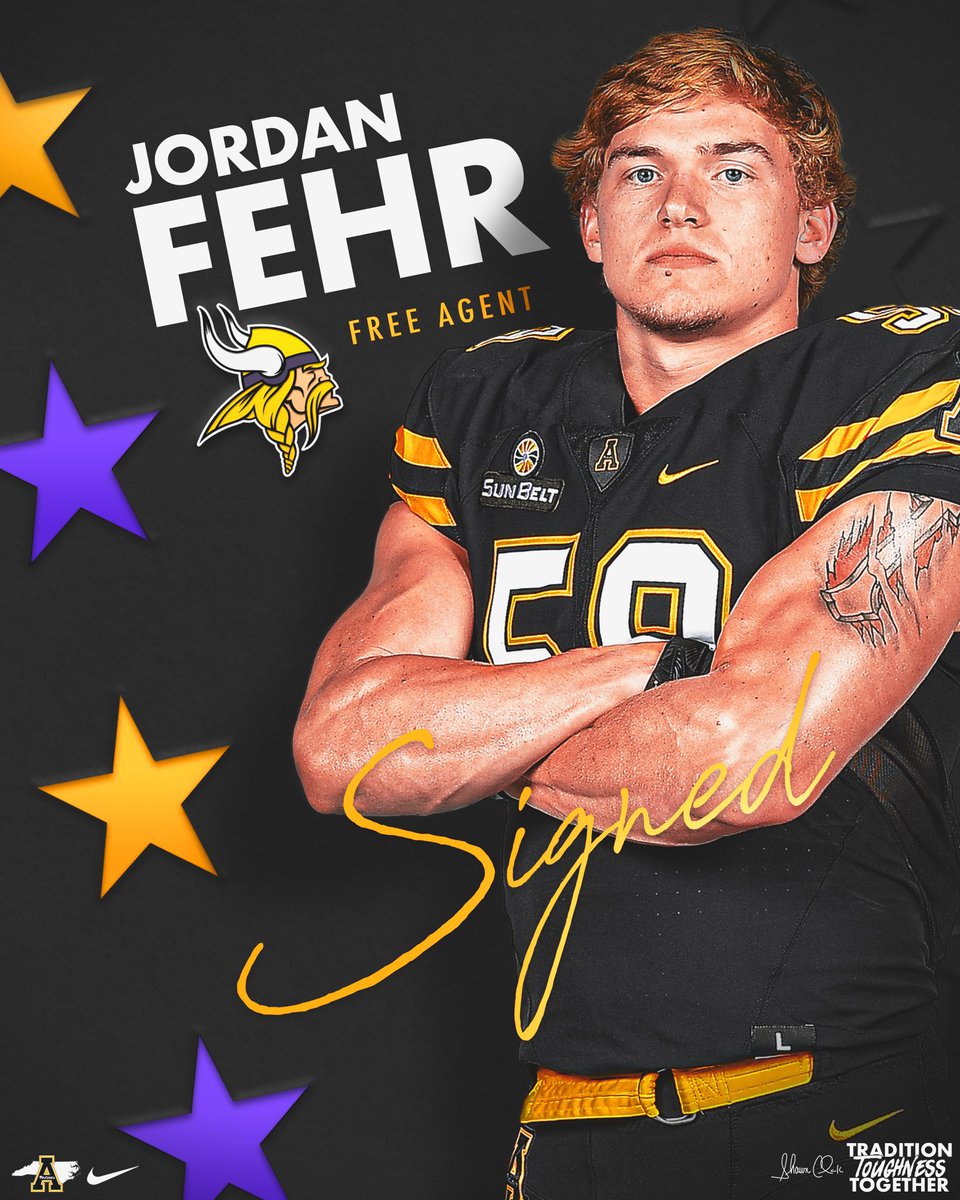 Boone ➡️ Minneapolis

Linebacker <a href="/jordan_fehr/">Jordan Fehr</a> signs with the <a href="/Vikings/">Minnesota Vikings</a>!

#GoApp | #NFLneers