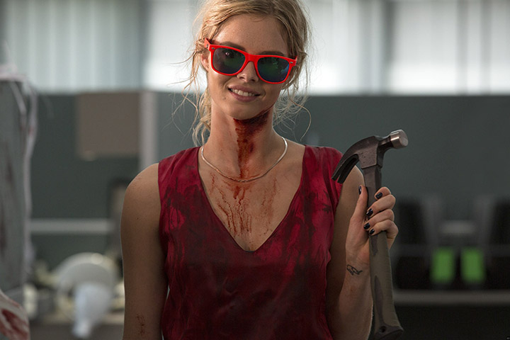 WhatScary's tweet image. Samara Weaving😍😍😍😍 #HorrorMovies #Samaraweaving #thebabysitter #gunsakimbo #mayhem  #readyornot