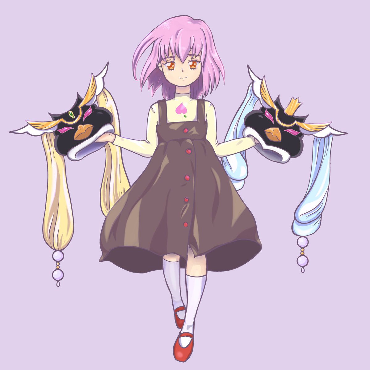 lucem_black's tweet photo. Y bueno, terminé mi dibujitos de la Momoka Oginome de Mawaru. La versión final la mandé par el collab. Aqui les dejo el personaje final vs la version aesthetic xd https://t.co/GAlUz7vHsn