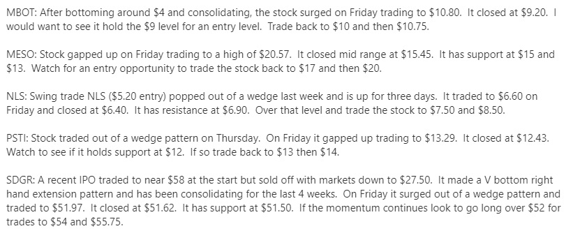 dixielee1969's tweet photo. Part of the #turbotrading watchlist, including $SDGR I called from 45 to 50, then 52. $MBOT $MESO $NLS $PSTI If your guru just says 'higher better' or "let's buy/sell this 20 times in 3 minutes!" or "No days off!" you deserve WAY different. https://t.co/ylrtmsWCyO https://t.co/8GRrg5yRJT