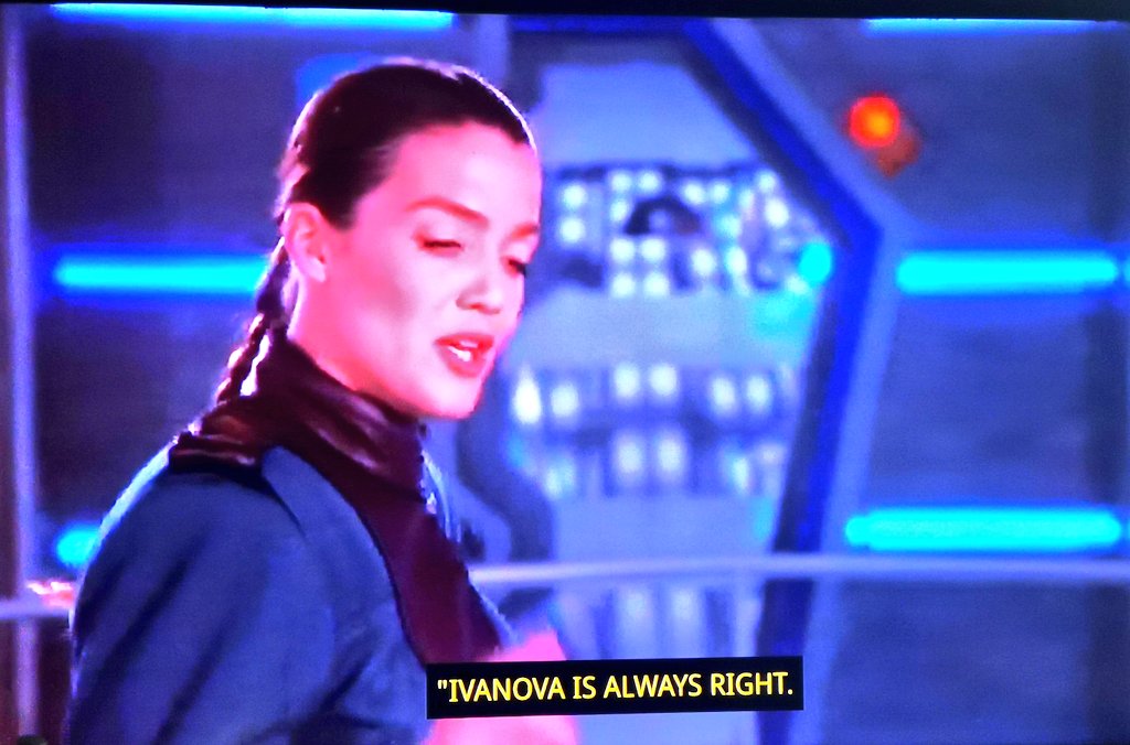  #Babylon5 "A Voice In The Wilderness Pt 1" - ep18. Why Ivanova, I quite agree!