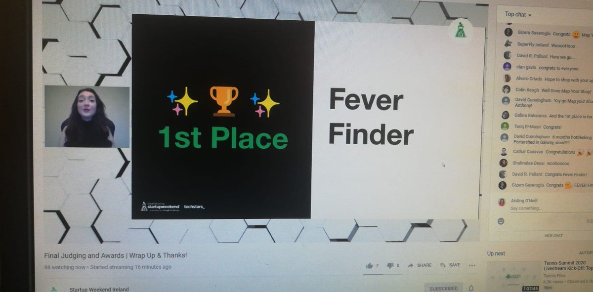 portershed's tweet image. Congrats to Aoife and @ANTHONYSHAUGHS who rocked @SWIreland_ with their teams #FeverCheck and #MapMyShop and Won!! - excited to support next phase of your startup! - enjoy the evening guys! #bród