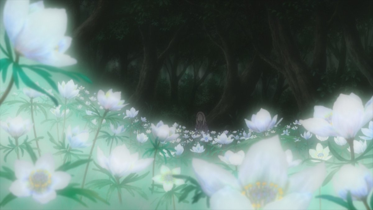 Speaking of incredible talents, the art director Takeshi Waki 脇 威志 and the studio GREEN gave us some absolutely beautiful backgrounds, every frames of Mushishi are a delight to see, the colors are so good too.