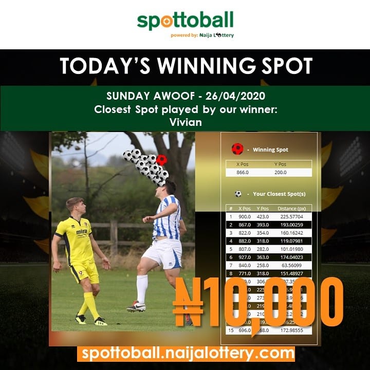 NaijaLottery's tweet photo. Congratulations to the winners of our Sunday Awoof game.
Visit https://t.co/qKdvOSqfve to win big now.
#NaijaLottery #SpottoBall #SportsLottery https://t.co/7PiKqnOOk4