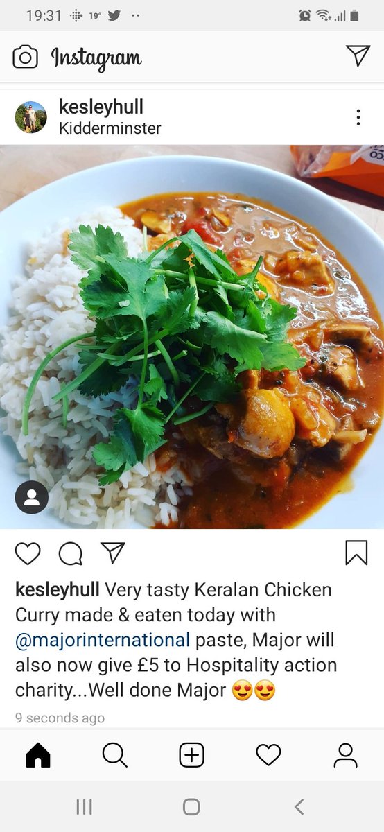 Very tasty curry made using Major Keralan paste.... also they donate £5 for each dish posted to hospitality action...well done Major 😍
<a href="/MajorInt/">MajorInt</a> <a href="/BidfoodUK/">Bidfood UK</a> <a href="/HospAction/">Hospitality Action</a> #keepchefscooking #UnitedWeStand