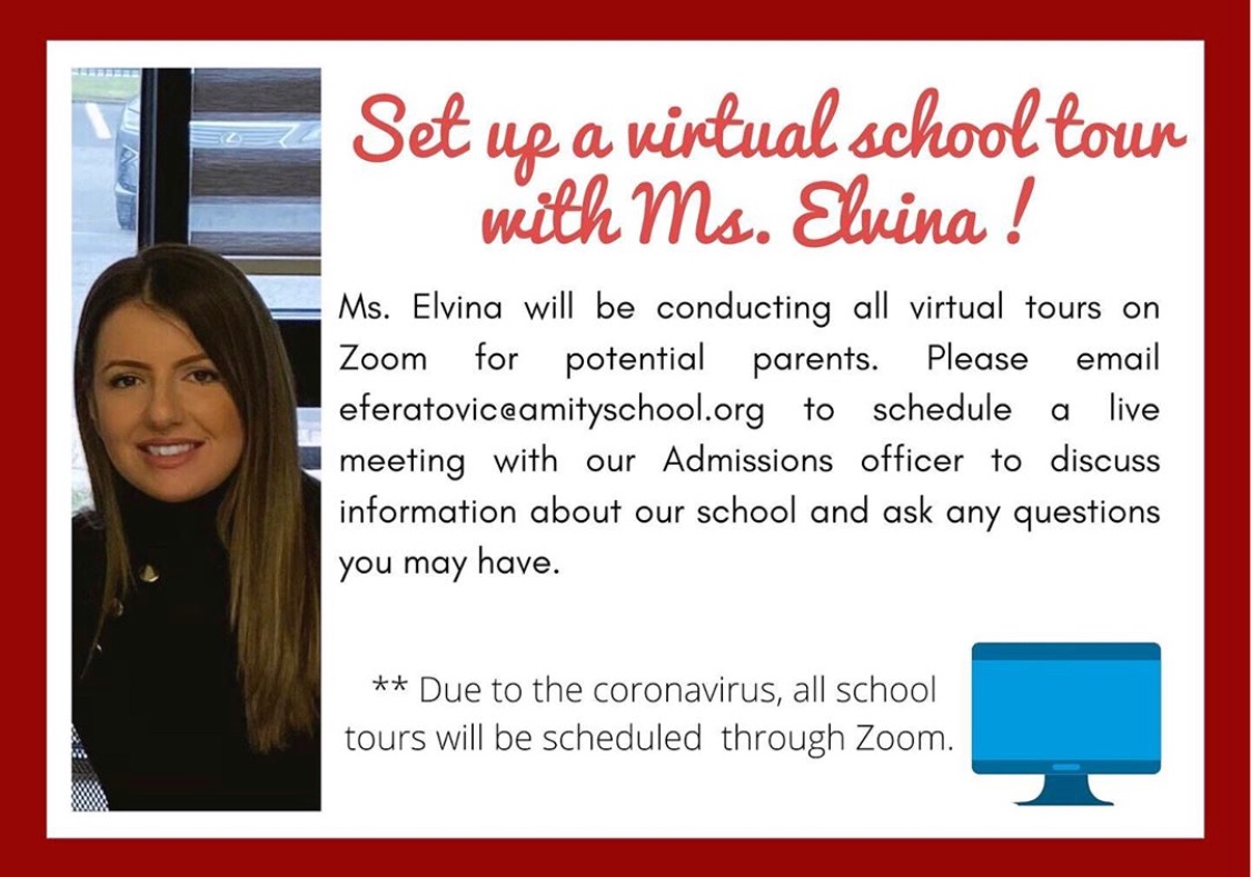** For Potential Parents please email Ms. Elvina to get in touch for a virtual school tour! ✨