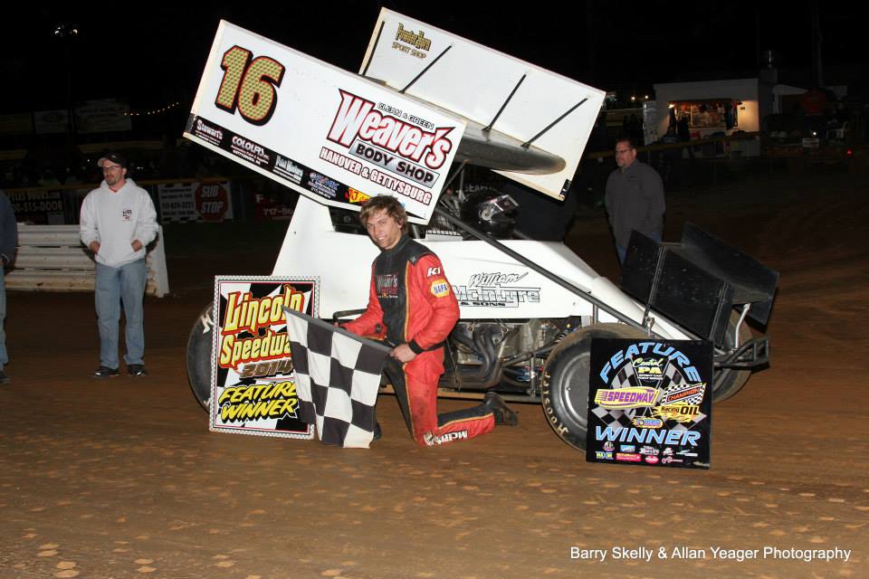 (4/4) On this date in Lincoln history: April 26

2008: Feature was rained out

2014*: Gerard McIntyre Jr (410 sprint) earned his 3rd Lincoln victory, Mark Strickler (358 sprint) got win number 1 and Lucas Montgomery won the <a href="/CentralPaLegend/">Central PA Legends</a> feature

*photos are from 2014