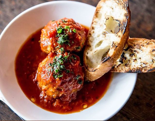 Our meatballs in spicy tomato sauce--Sunday comfort food at its best... 📸 by Diana M via Yelp