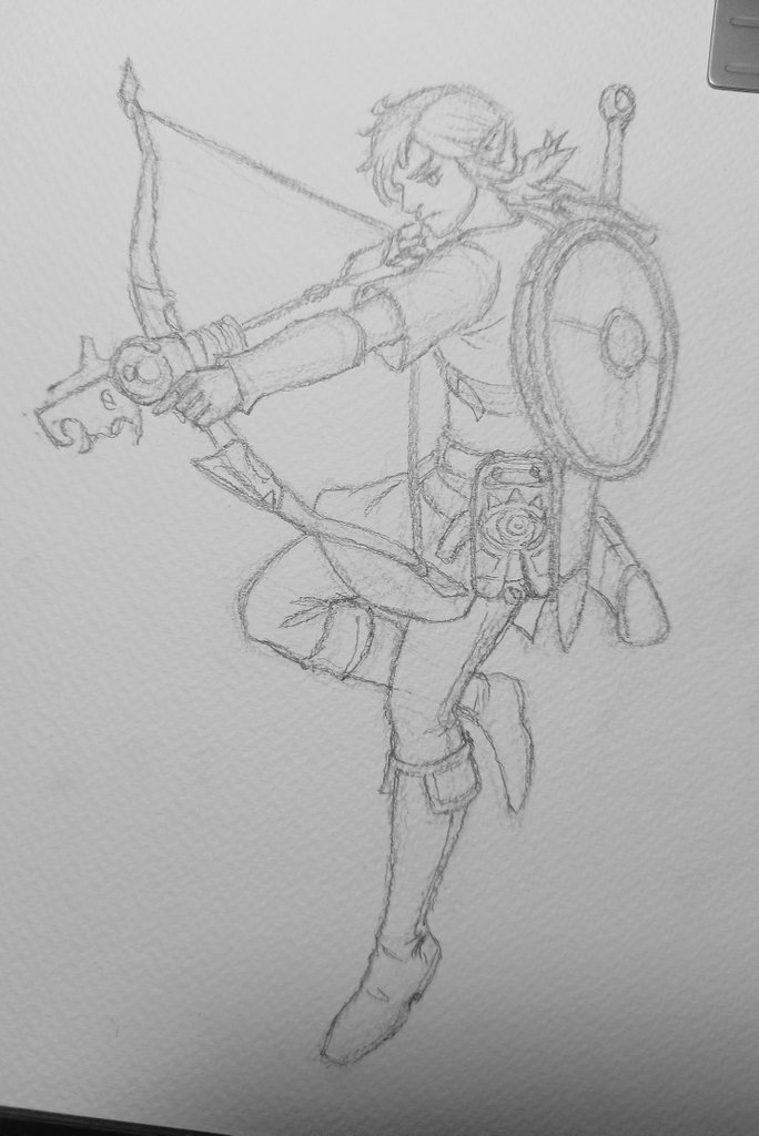 stella_violari's tweet photo. Breath of the Wild Link, done with kuretake watercolours for a livestream on Facebook last night. I was joined but a bunch of other cool artists and was assigned to draw Link
.
#ArtistOnTwitter #BreathoftheWild https://t.co/iTJ35RtGO8