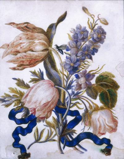 Tulips & Delphinium, C18th, by #TeresaBereniceVitelli (#SuorVeronica, born #LuisaMariaVitelli; Italian, active 1706–1729). Held at #GalleriaPalatina, Palazzo Pitti; source, artres.com/CS.aspx?VP3=Vi… #nuntastic #womenartists #artherstory #TeresaVitelli