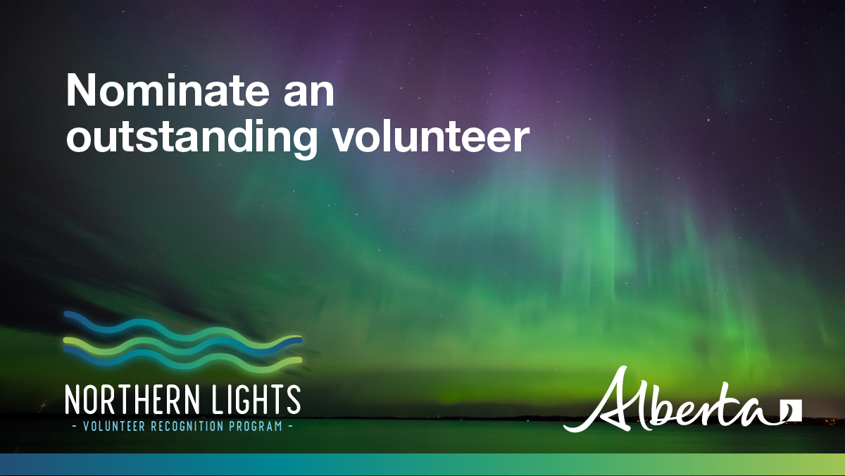 The Alberta Northern Lights Volunteer Recognition Program has been launched to honour everyday heroes and encourage the spirit of volunteerism as we respond to #COVID19AB.
Nominate someone who has made a difference in these unprecedented times: alberta.ca/alberta-northe…