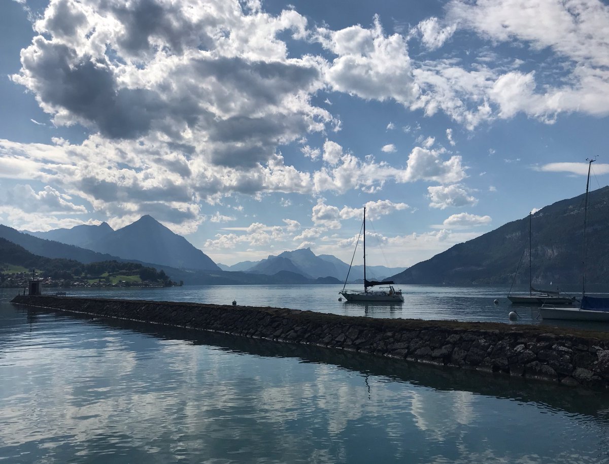 Lake Thun in the Bernese Oberland region of Switzerland. From a summer weekend in 2019. #BlueTwitter