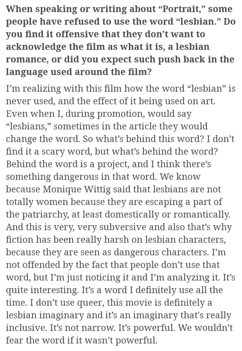 Céline Sciamma on the word lesbian
#LesbianVisibilityDay