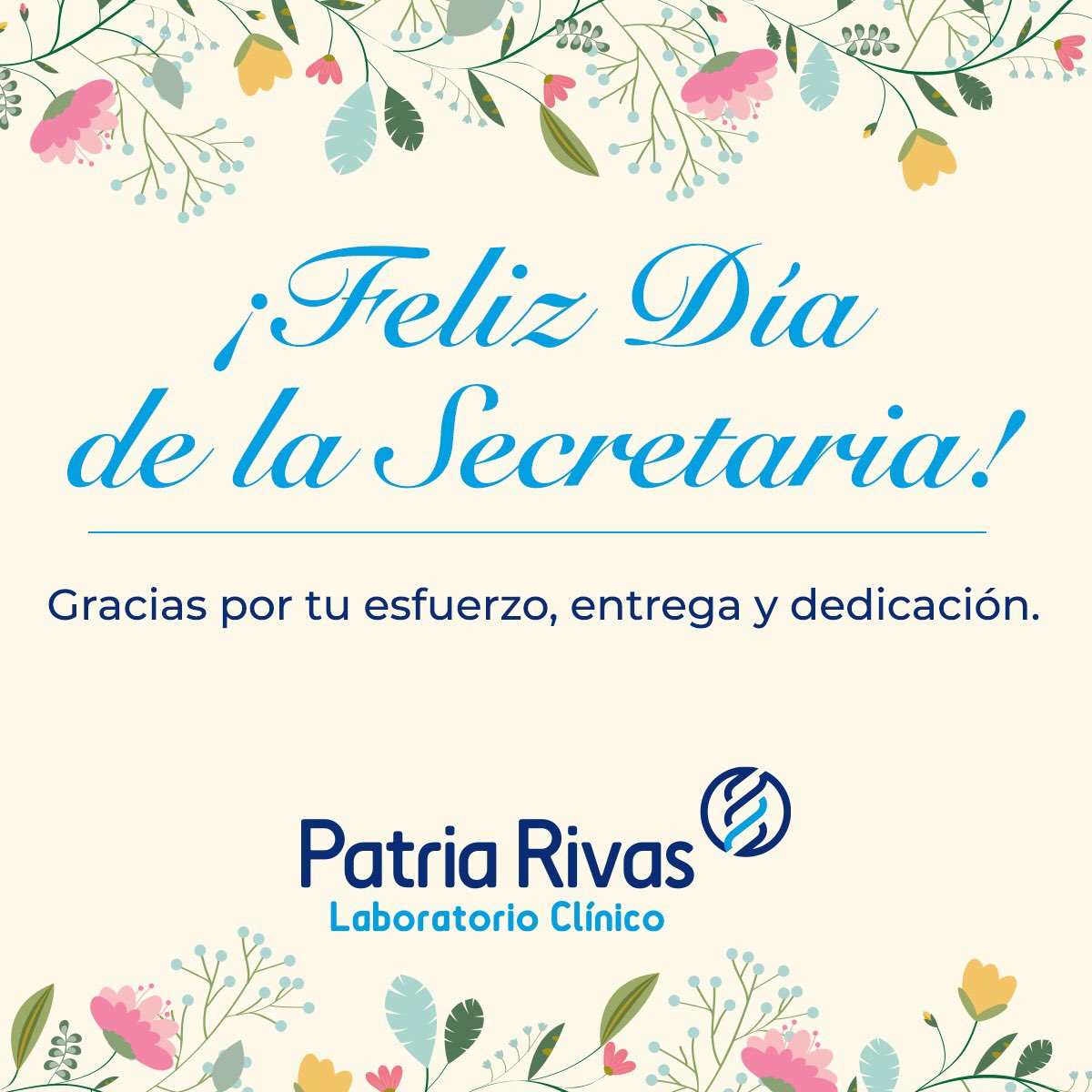 LabPatriaRivas1's tweet photo. Porque tu gestión hace posible alcanzar realizar nuestra misión.
Gracias por tu esfuerzo, entrega y dedicación. | #diadelasecretaria #labpatriarivas https://t.co/GCpqyJkP4x