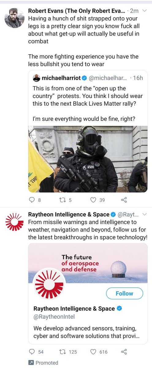 CarlyLeotti's tweet photo. @IwriteOK Seems like the good folks at Raytheon thought your tweet was a good place for an ad https://t.co/KG5WZphxeE
